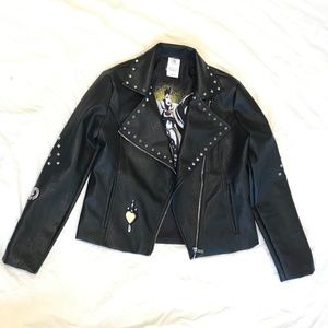 NEW Disney Villains Leather Motorcycle Jacket